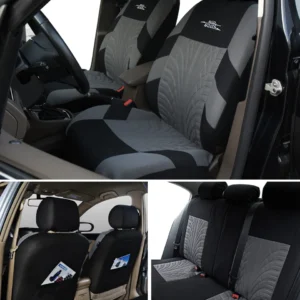 AUTOYOUTH Universal Car Seat Covers with Tire Track Detailing