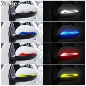 Boost Nighttime Visibility & Safety: Car Reflective Stickers for Rearview Mirrors (Pair)