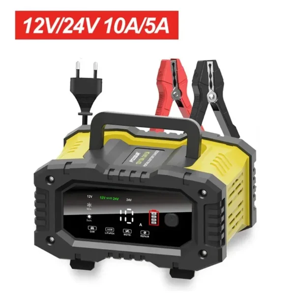 Unleash the Power: 20A/10A Smart Battery Charger for Cars, Motorcycles & More (UK)
